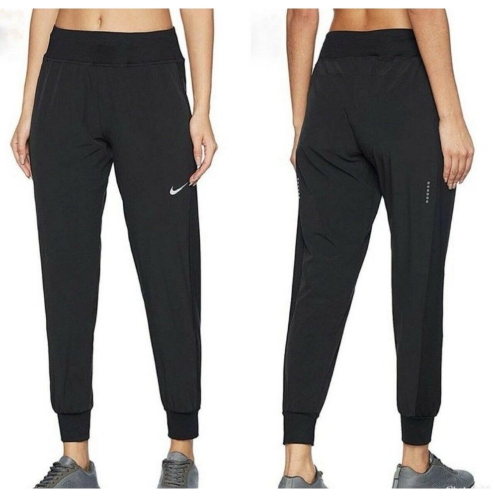 Nike Flex Essential Women's MEDIUM Running Pants Black Jogger Tapered AQ9715-010